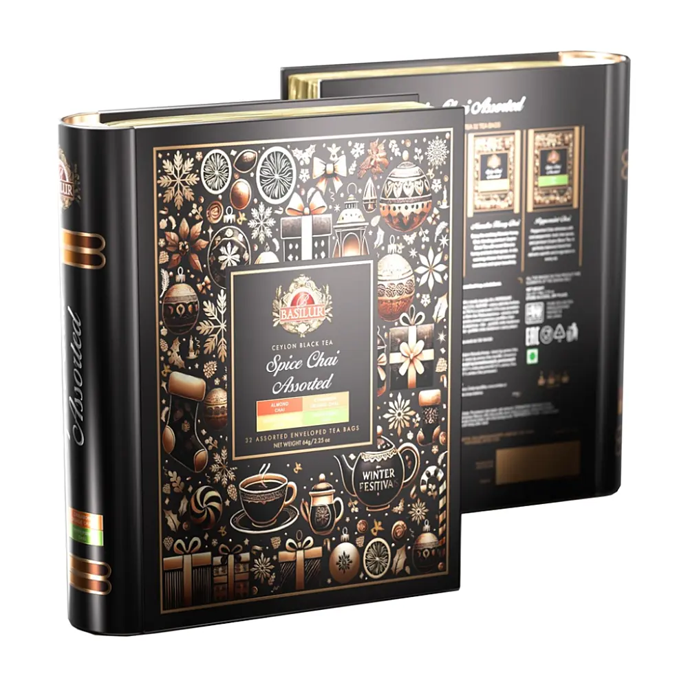 BASILUR Christmas Spice Chai Book Assorted plech 32x2g