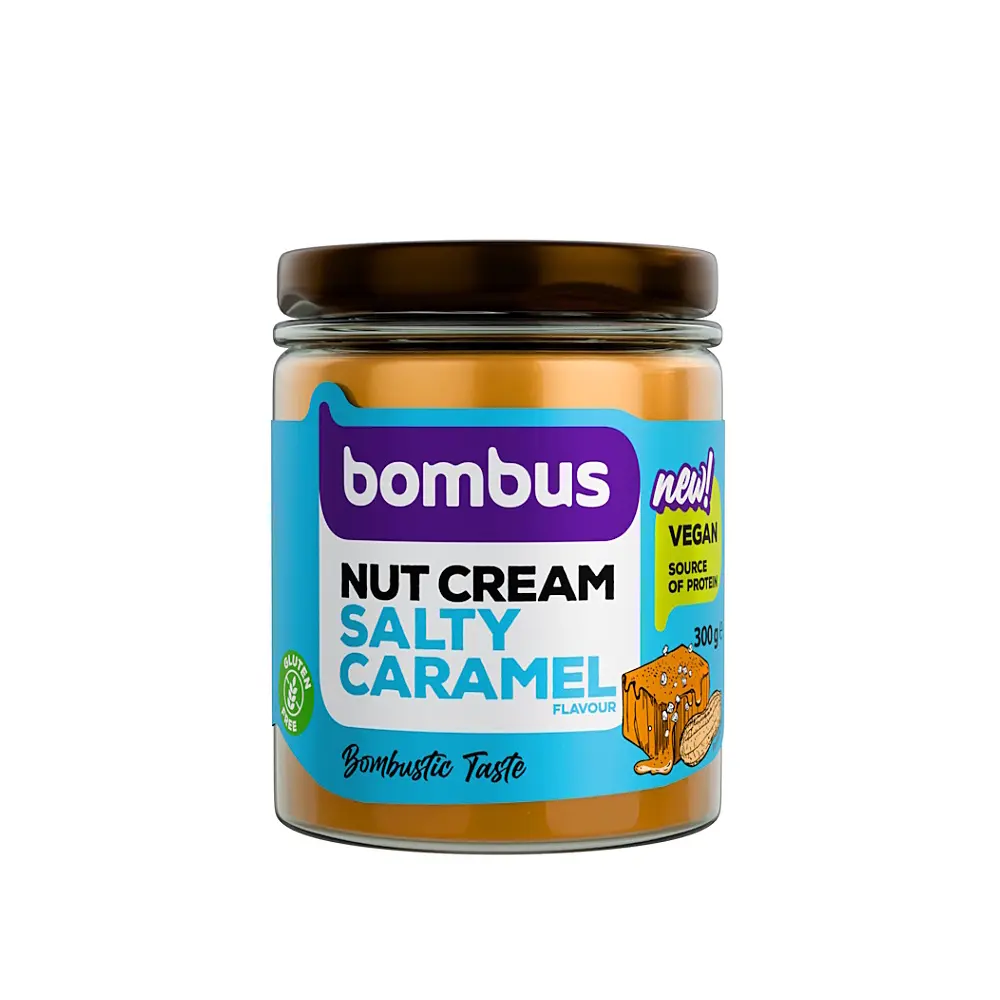 Bombus Nut Cream Salty Caramel arašídové máslo slaný karamel 300 g
