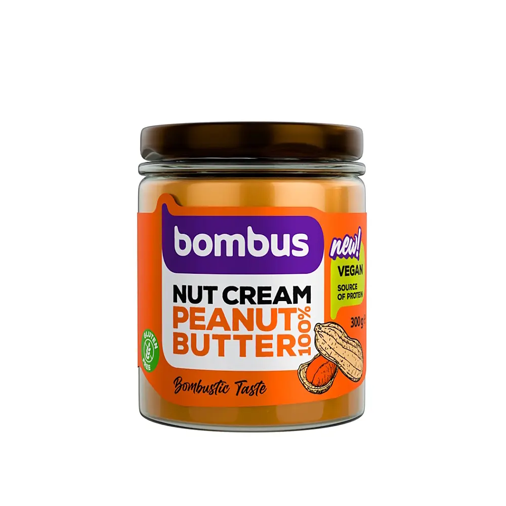 Bombus Nut Cream Peanut 100% arašídové máslo 300 g