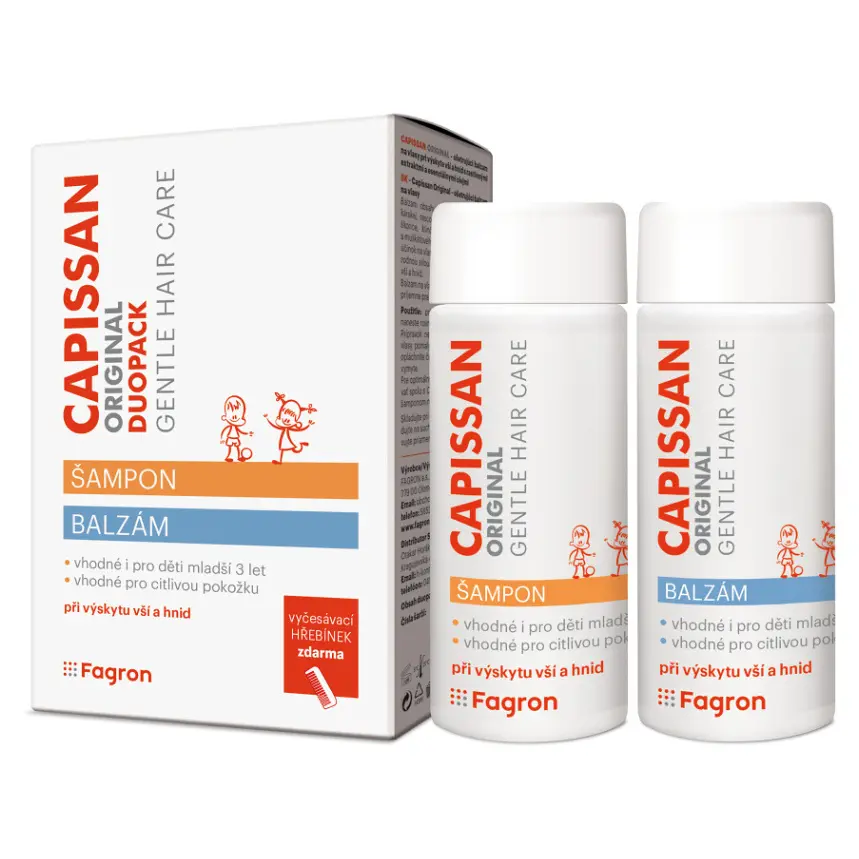 Capissan Original šampon+balzám vši 2x200ml Fagron