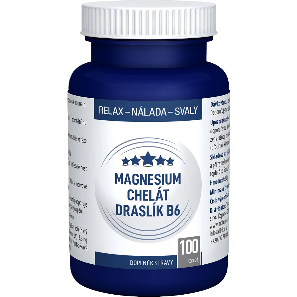 Magnesium chelát + Draslík B6 tbl.100