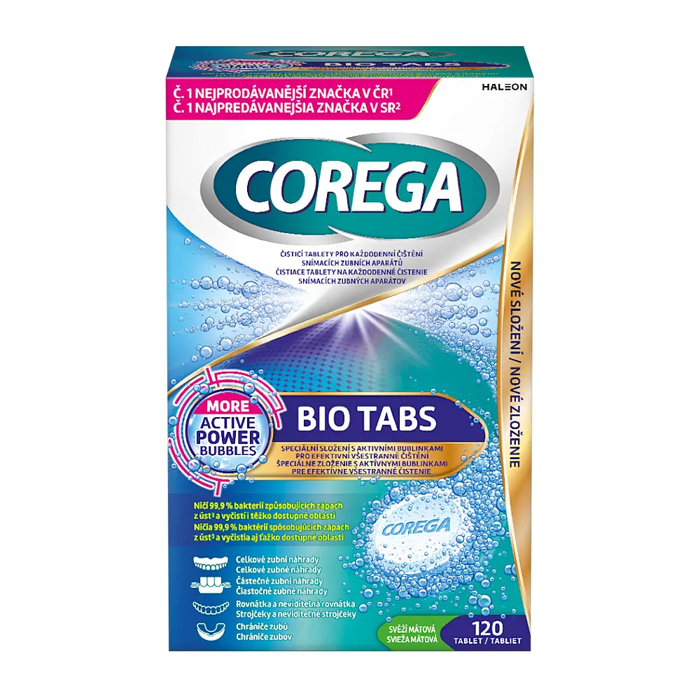 COREGA BIO Tabs Čistící tablety 120 ks