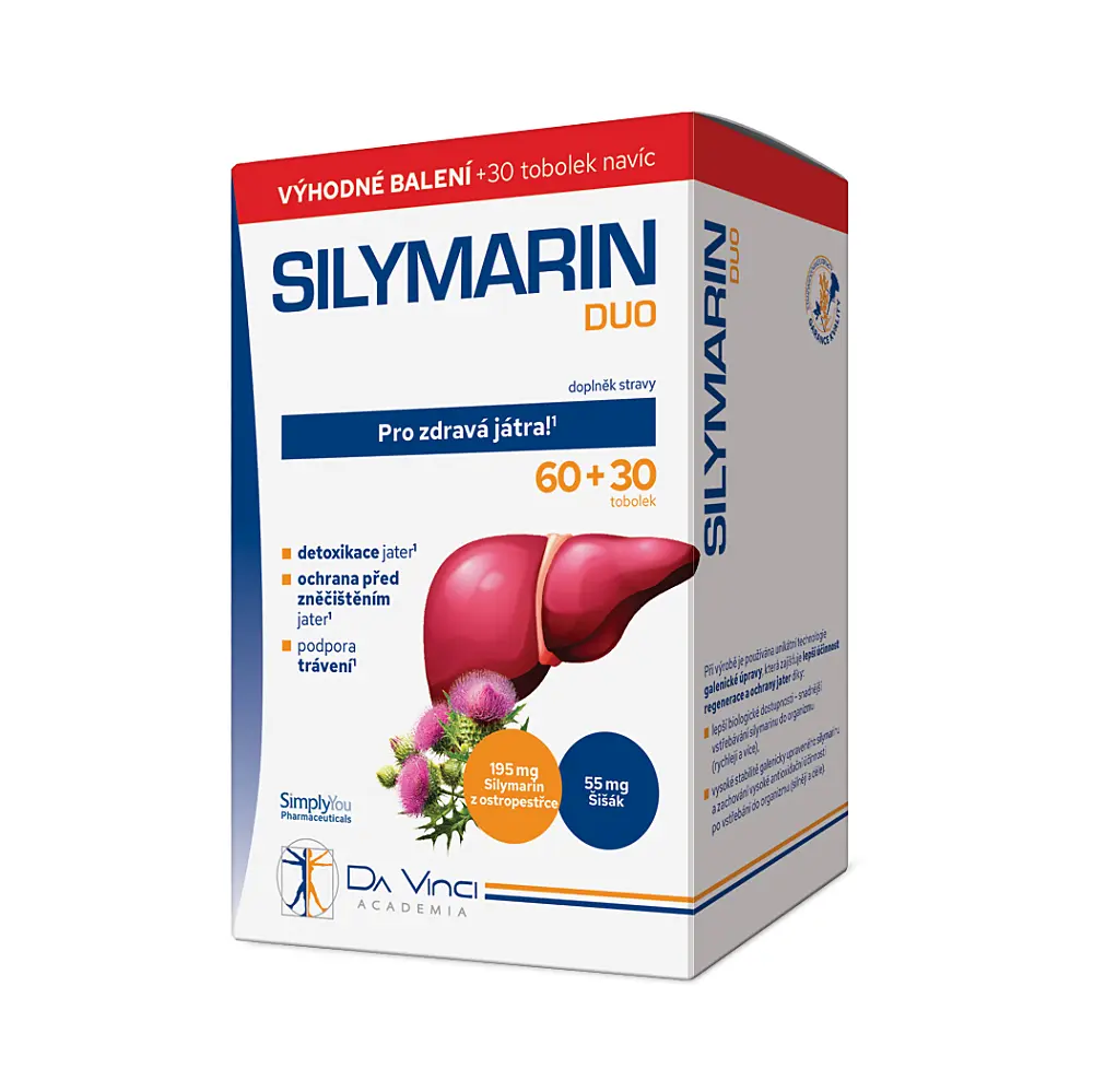 DA VINCI ACADEMIA Silymarin Duo 60 + 30 tobolek ZDARMA