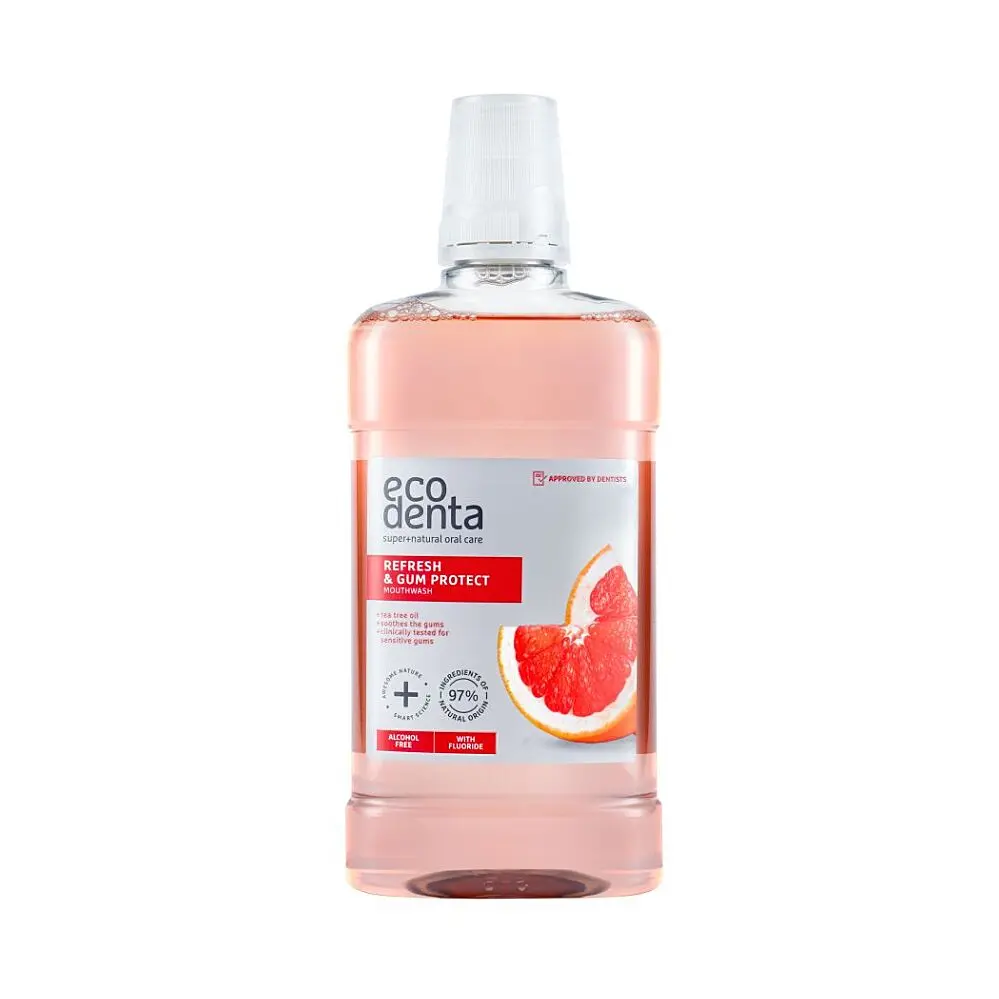 Ecodenta Ústní voda „Osvěžení a ochrana“ (grep, čajové dřevo) 500ml