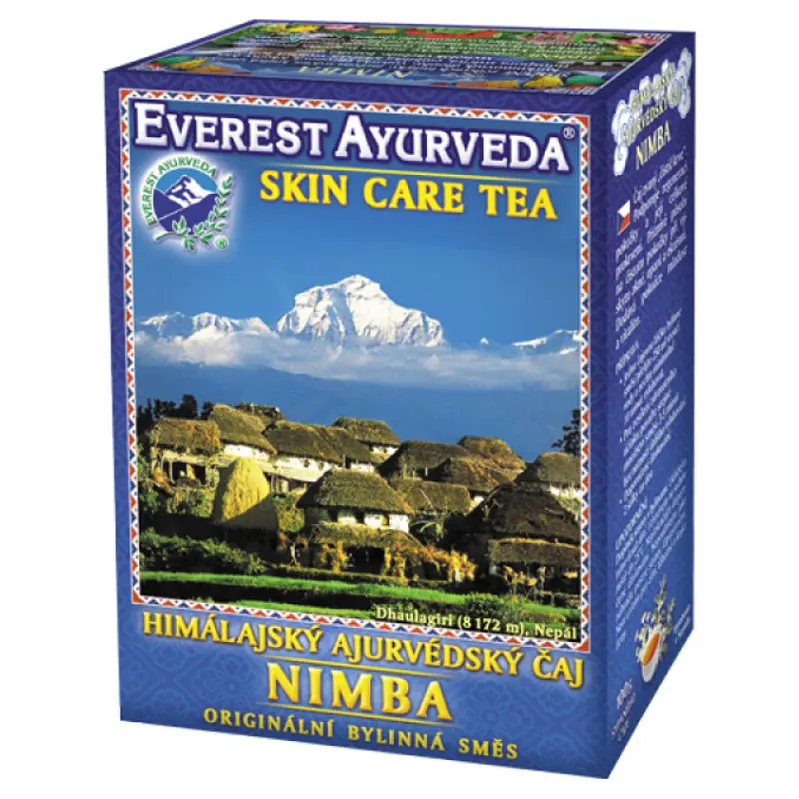 Everest Ayurveda NIMBA himalájský bylinný čaj účinný na regeneraci pokožky zvaný čistič krve 100 g