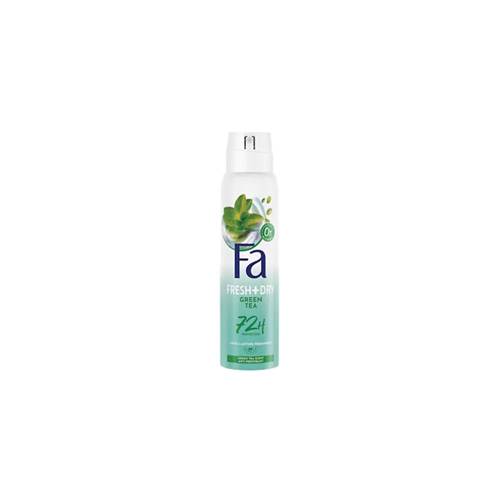 Fa Fresh & Dry Green Tea, deodorant pro ženy zelený čaj, ochrana 48 hodin, bez alkoholu, deosprej 150 ml