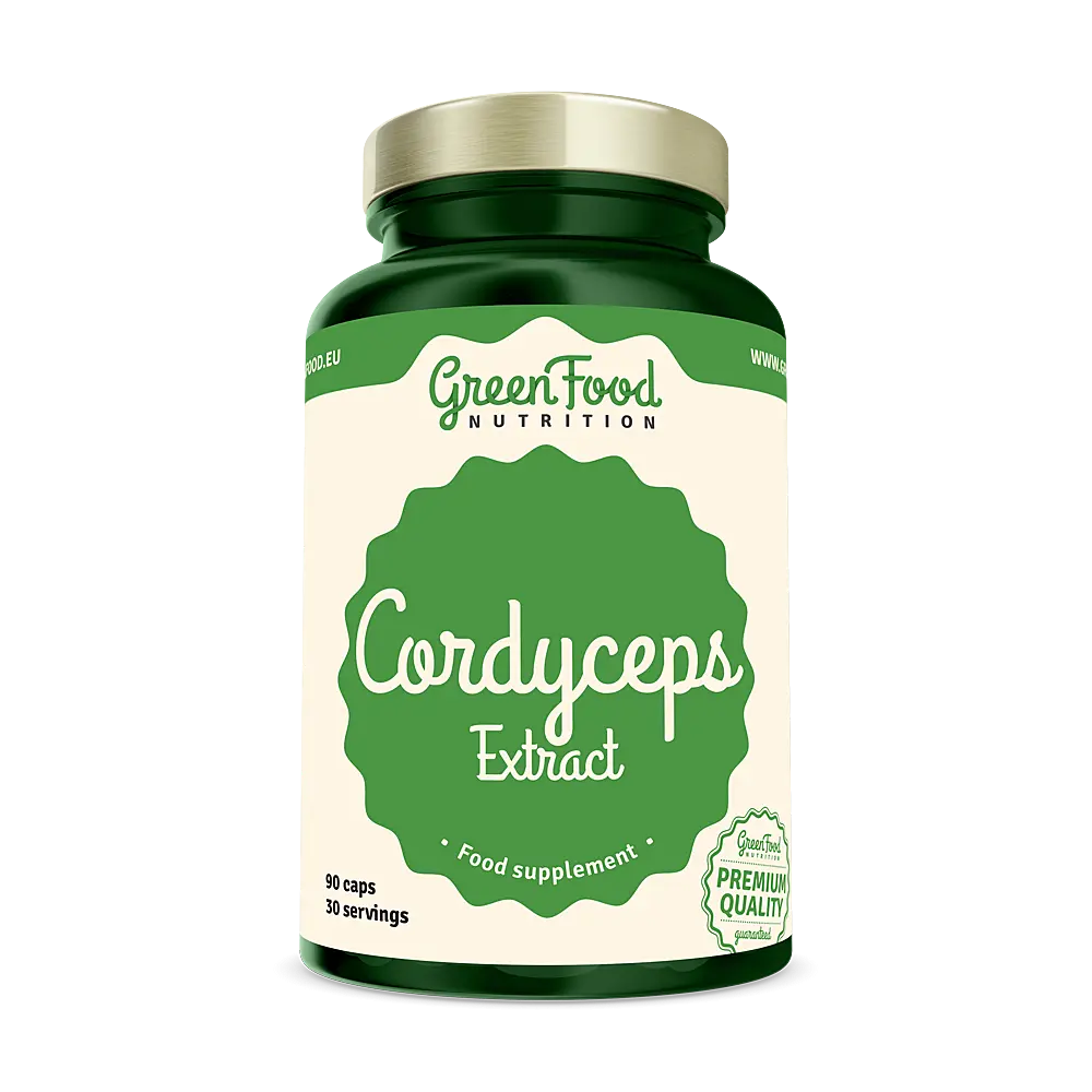 GREENFOOD NUTRITION Cordyceps Extract 90 kapslí