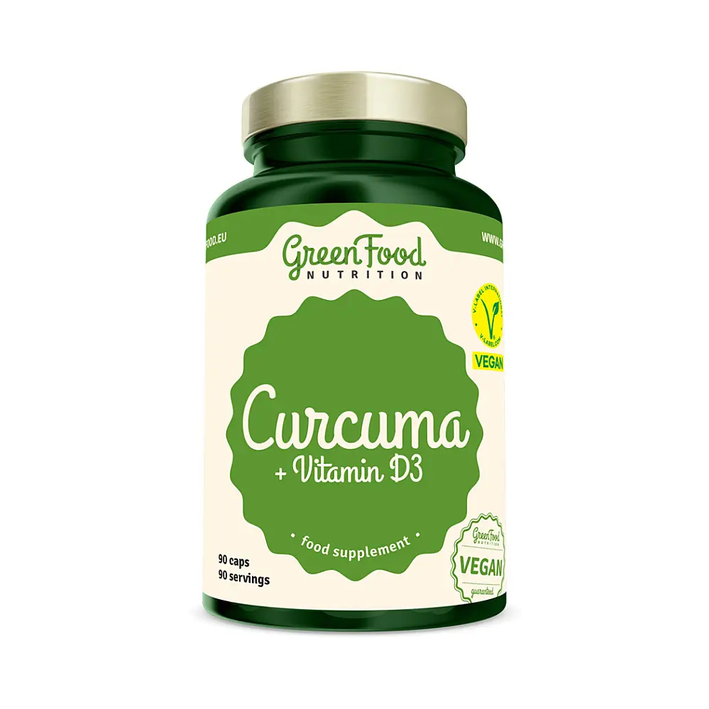 GreenFood Curcumin+Vitamin D3 cps.90