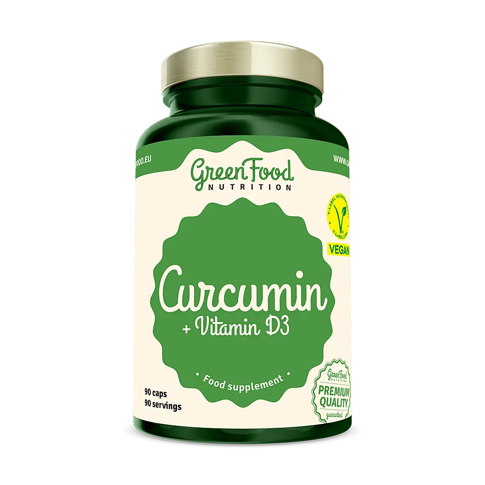 GreenFood Curcumin+Vitamin D3 cps.90