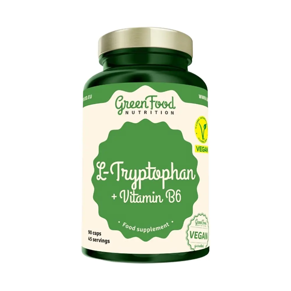 GreenFood L-Tryptophan + Vitamin B6 90 kapslí