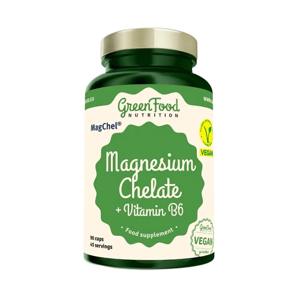 GreenFood Magnesium Chelate+Vitamin B6 cps.90