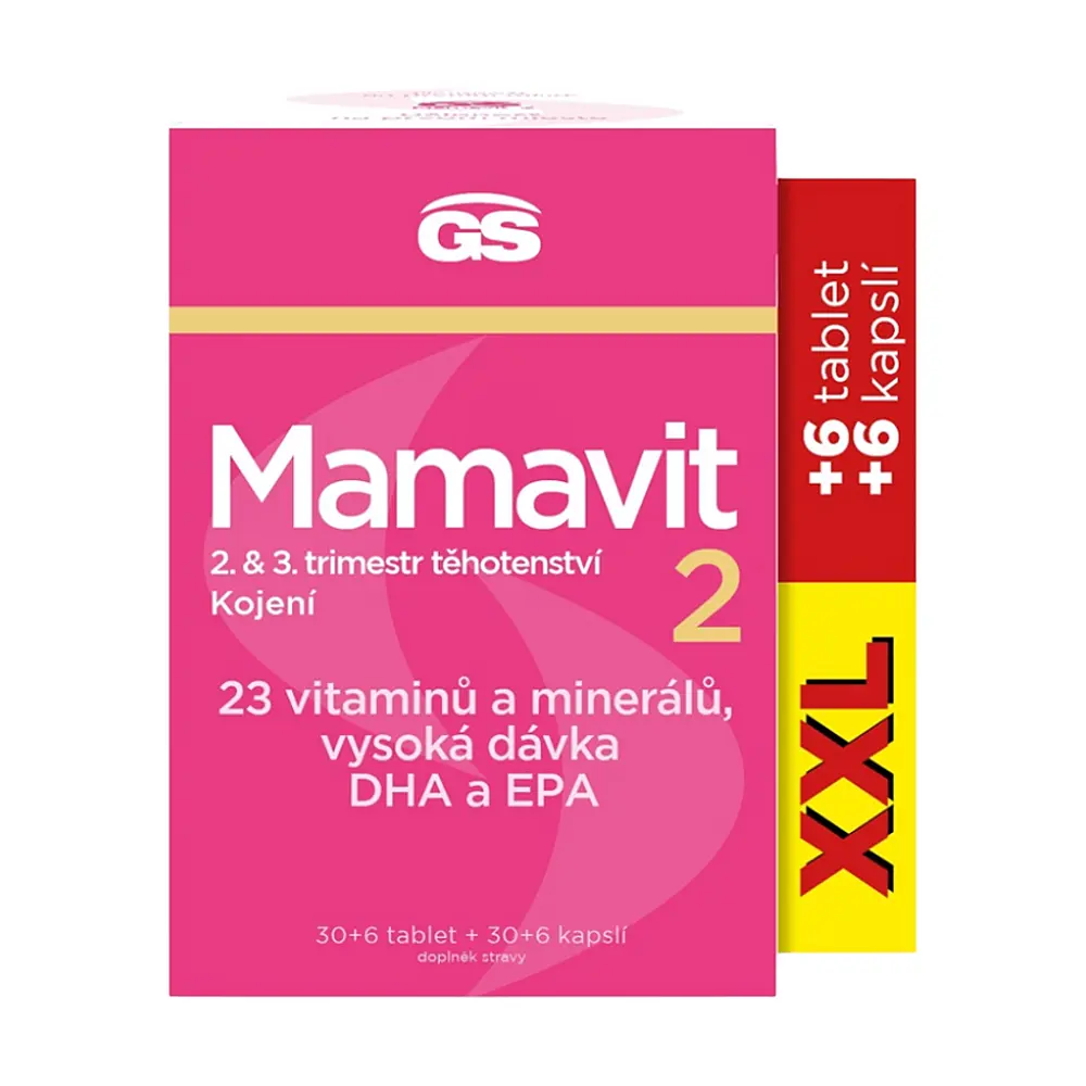 GS Mamavit 2 Těhotenství a kojení 30+6 tablet a 30+6 kapslí