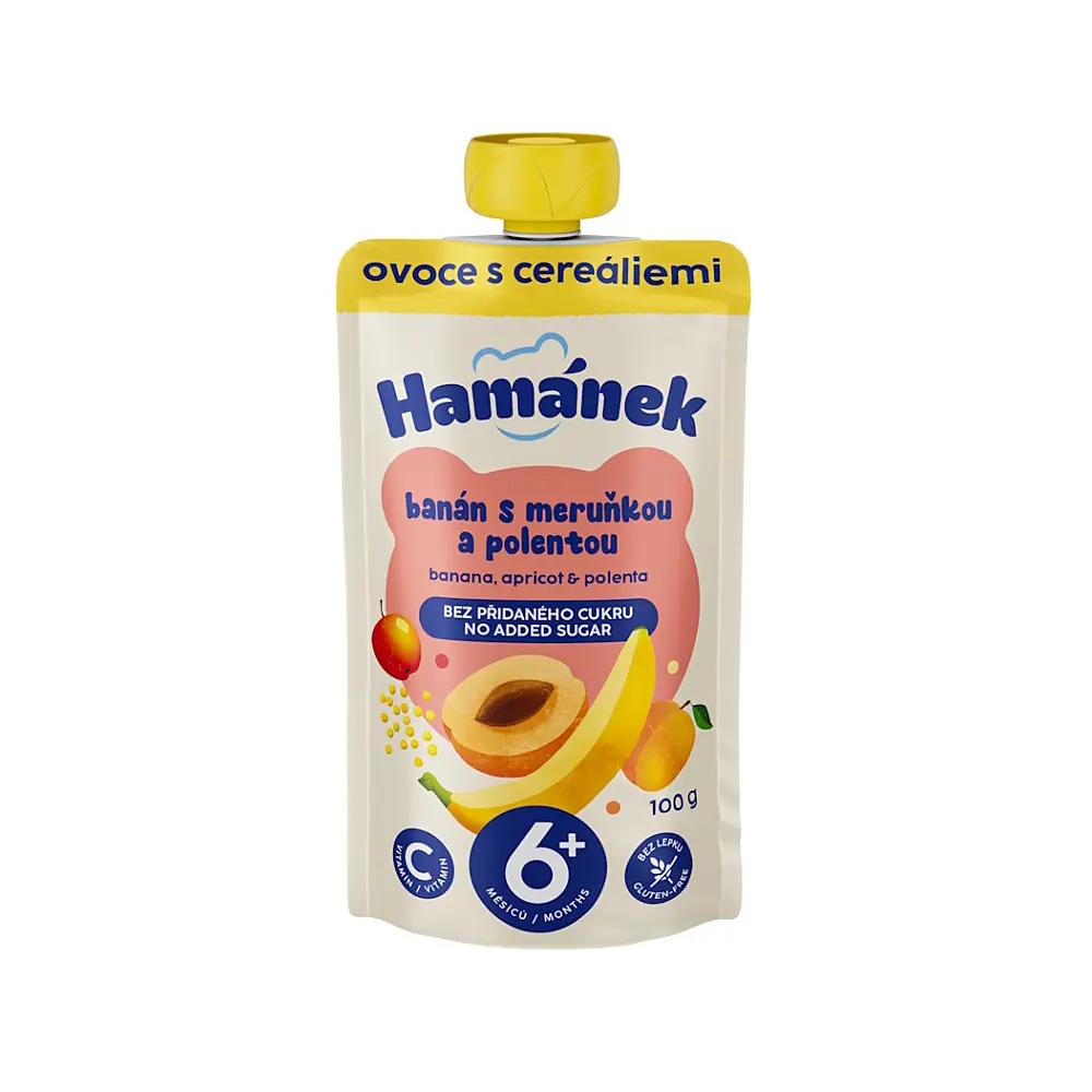 Hamánek kapsička jablko banán meruňka polen 100g