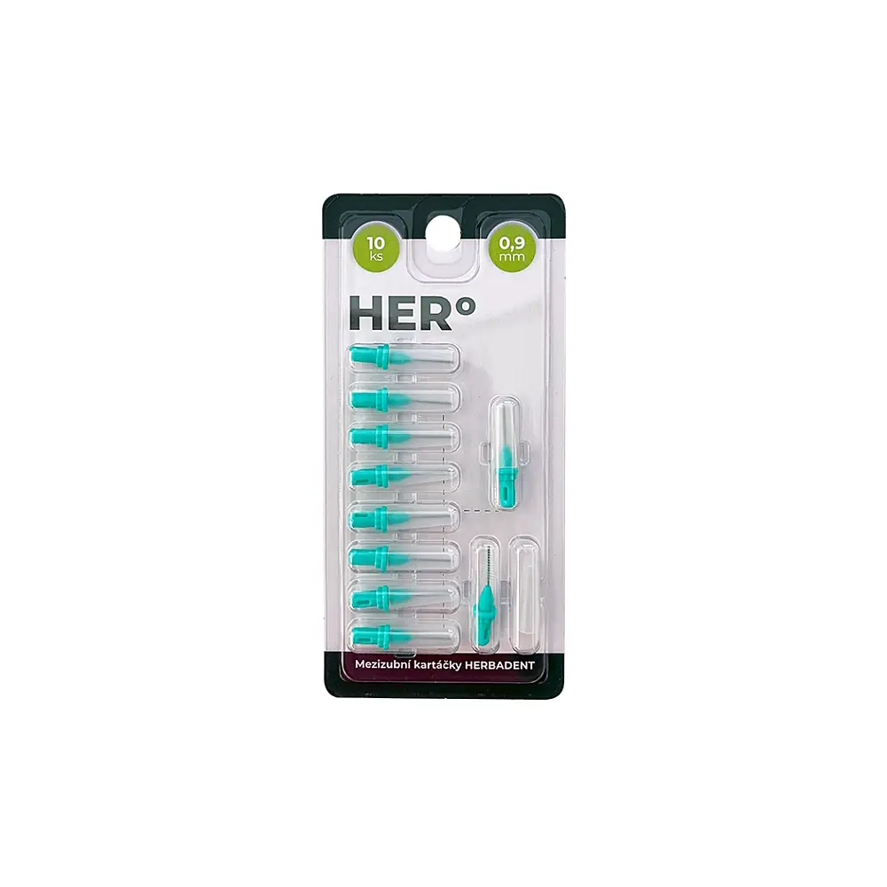 Herbadent HERo 0,9 mm náhradní mezizubní kartáček 10 ks