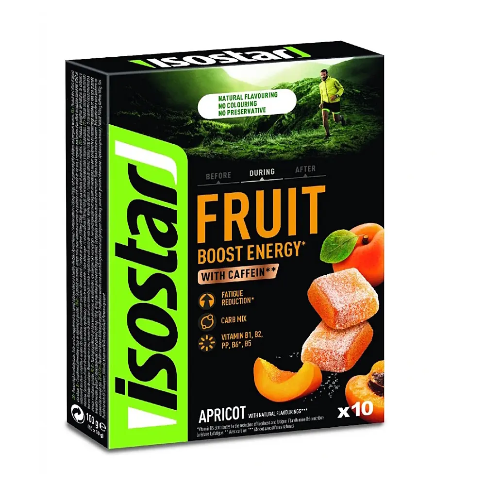 ISOSTAR Želé fruit boost coffein meruňka 10 x 10 g