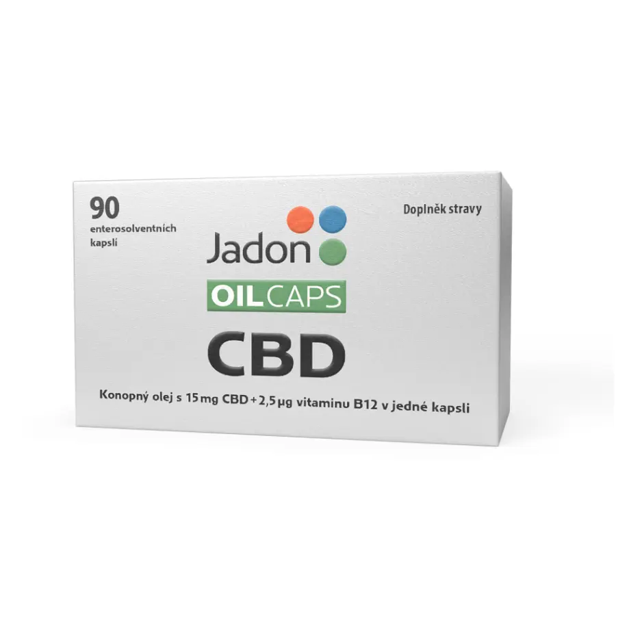 Cheveki Jadon oil caps CBD kapsle s konopným olejem s 15 mg CBD a vitaminem B12 90 kapslí