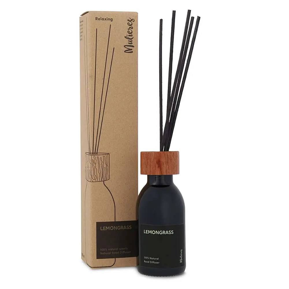 Mulieres Přírodní aroma difuzér s tyčinkami - citronová tráva (100 ml) - vydrží vonět až 3 měsíce