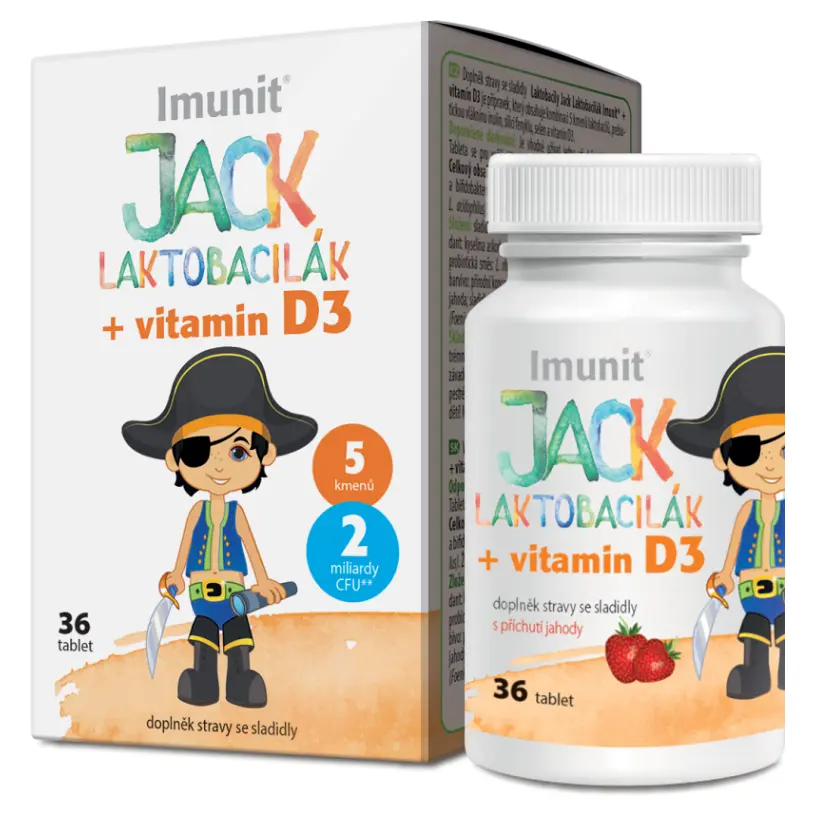 Laktobacily JACK LAKTOBACILÁK Imunit+vit.D3 tbl.36