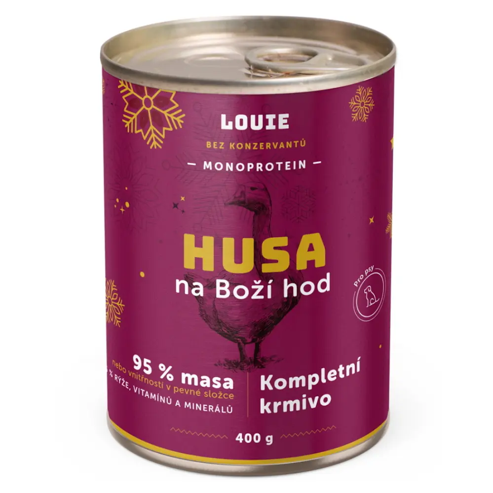 Louie Dog konz. Sváteční husa 400g + Množstevní sleva