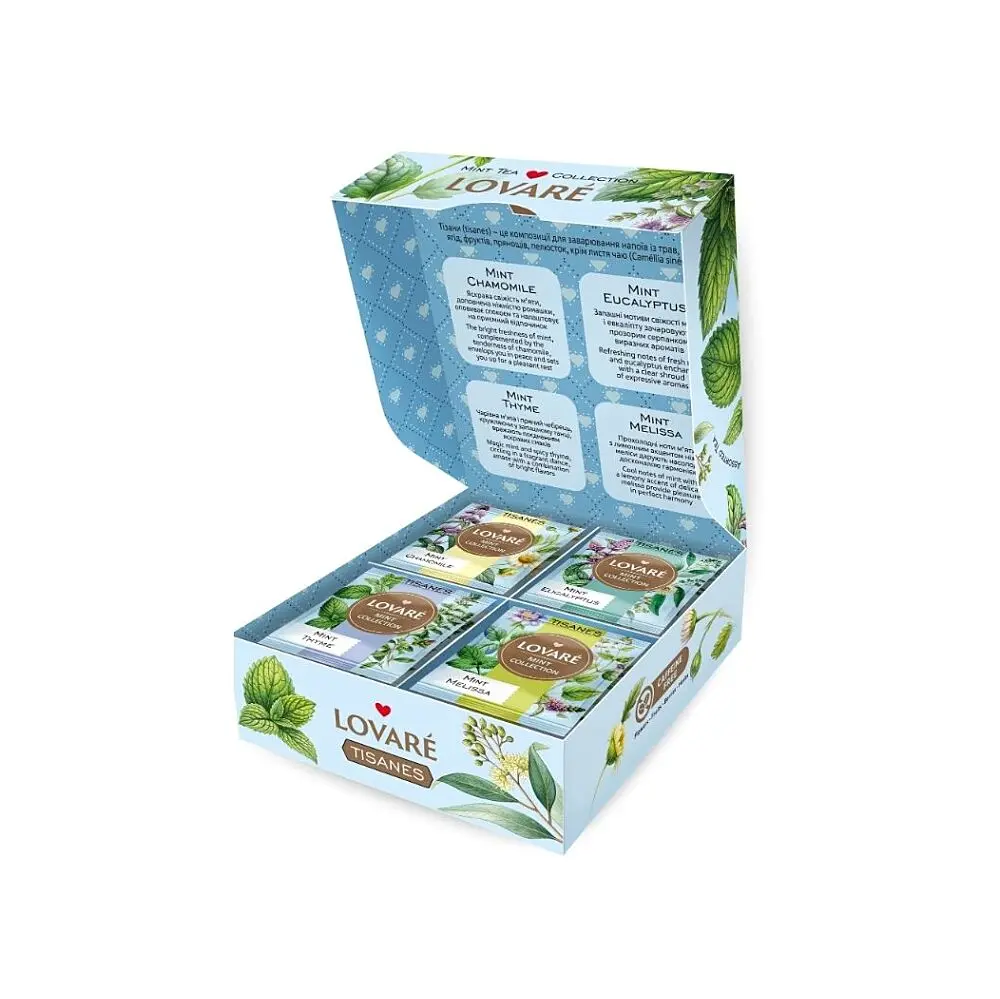 LOVARÉ Mint collection kolekce bylinných čajů 32 sáčků
