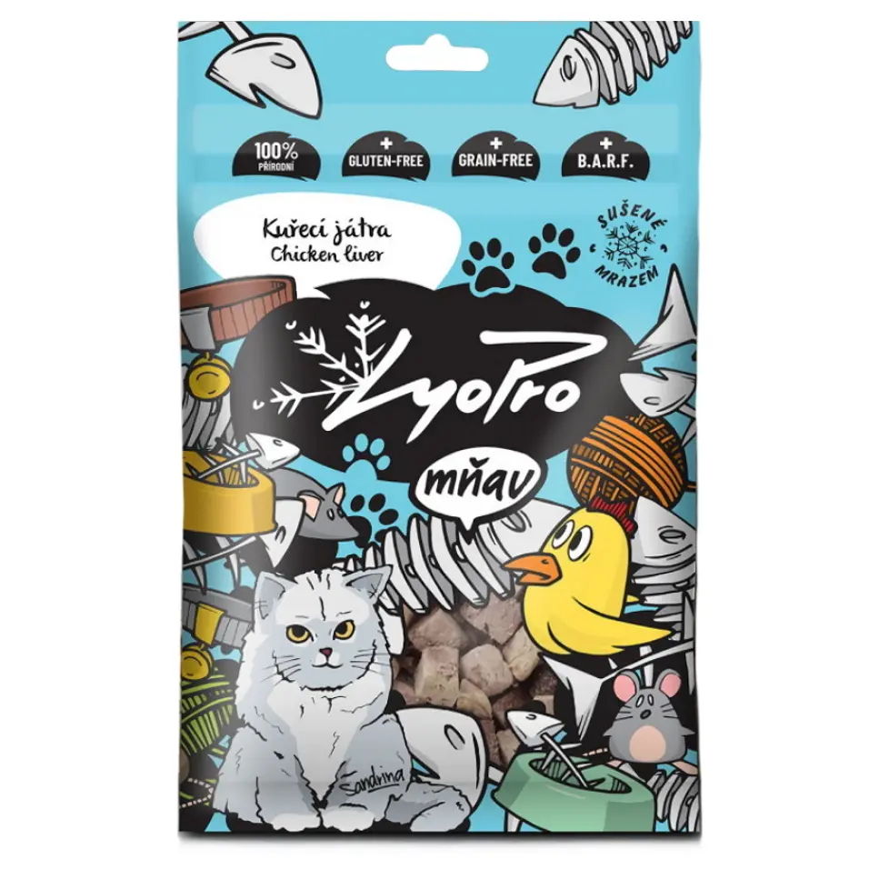Lyopro Cat poch. mrazem sušené Kuřecí játra 50g + Množstevní sleva