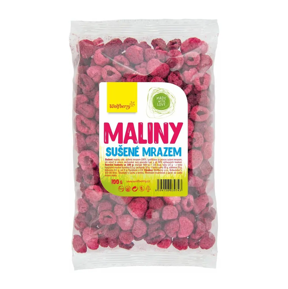 Wolfberry Maliny sušené mrazem 100g