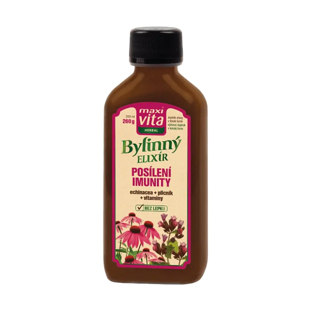 Maxi Vita Herbal bylinný elixír posílení imunity echinacea plicník + vitaminy 200 ml