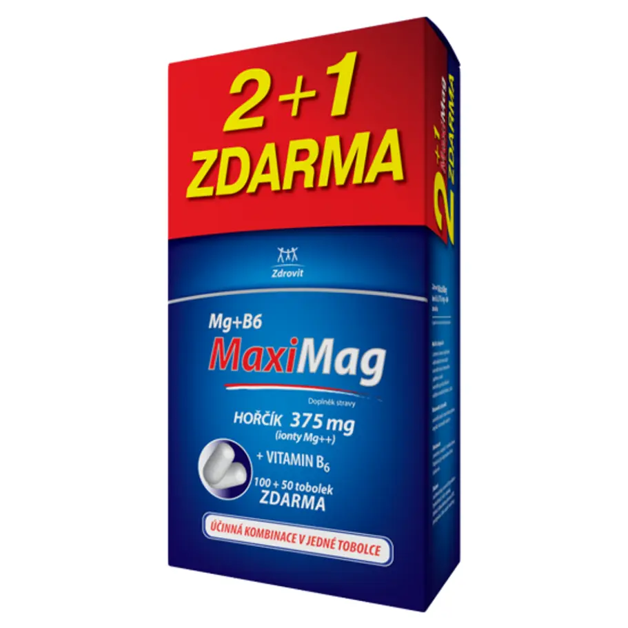 MAXIMAG Hořčík 375 mg + B6 100 + 50 tobolek