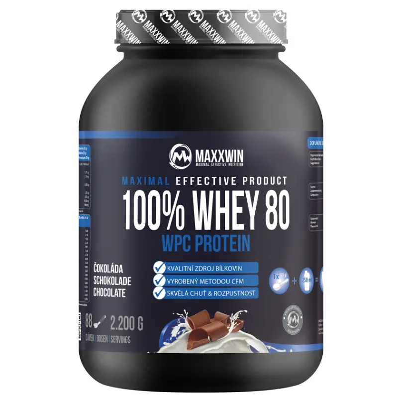 MAXXWIN PROTEIN 100% WHEY 80 čokoláda 2200 g