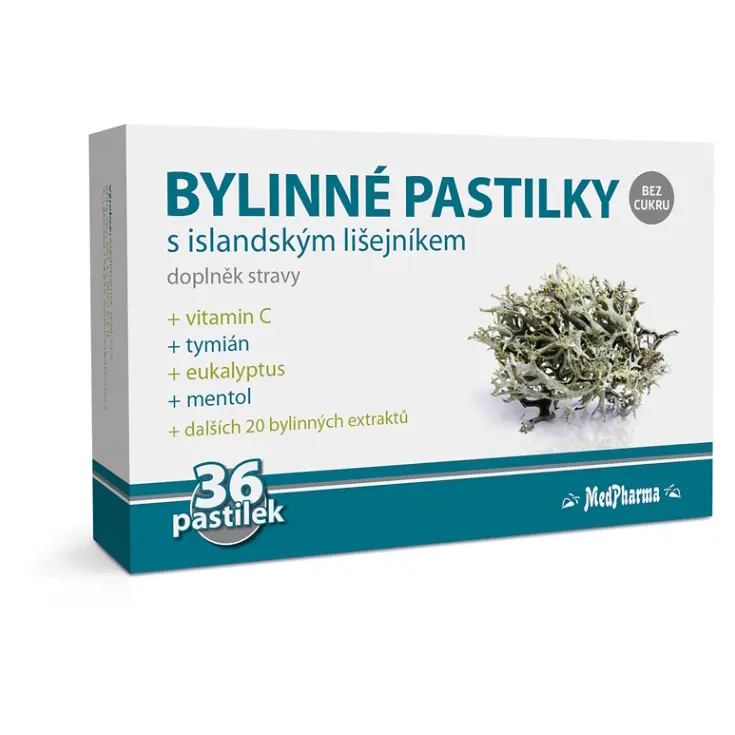 MedPharma Bylinné pastilky islandský lišejník 36ks