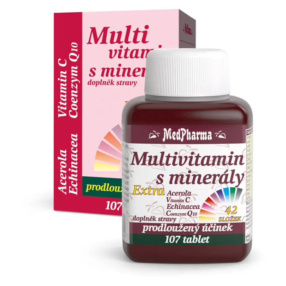 MedPharma Multivitamin s minerály – 42 složek, 107 tablet