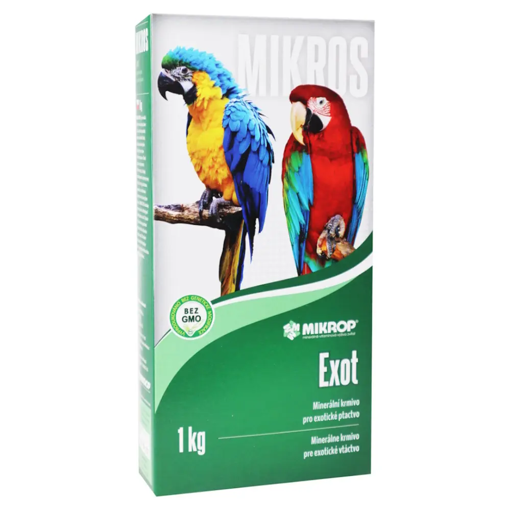 Mikrop Mikros Exot pro papoušky plv 1kg krabička