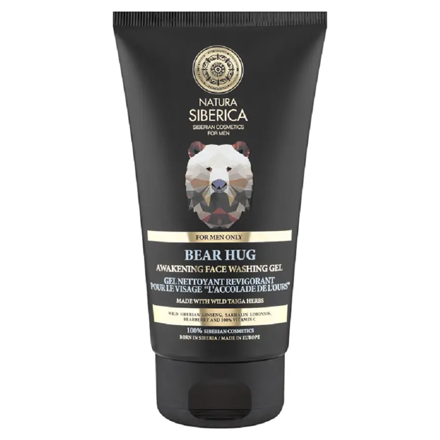 NATURA SIBERICA MEN Probouzející oplachovací gel na obličej - Medvědí uchopení 150 ml