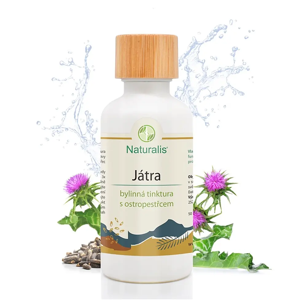 Játra: bylinná tinktura s ostropestřcem Naturalis - 50 ml