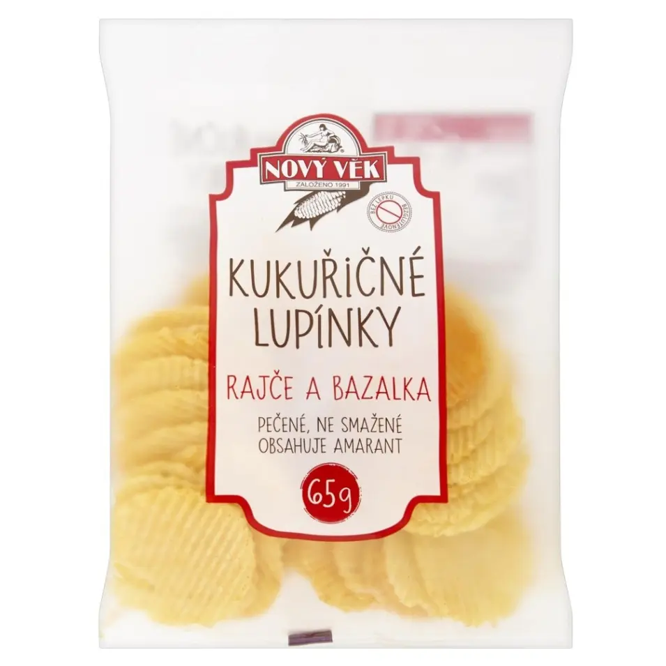 Nový Věk kukuřičné lupínky rajče a bazalka 65 g