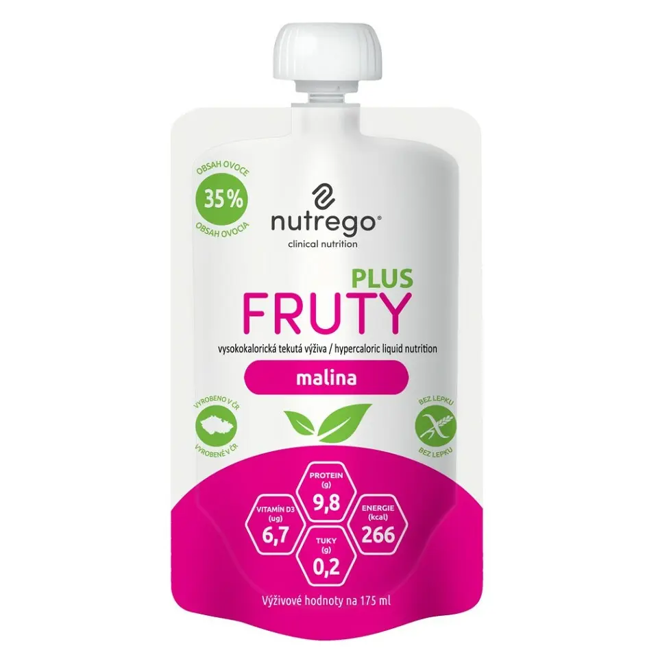 NUTREGO FRUTY PLUS MALINA POR SOL 4X175ML