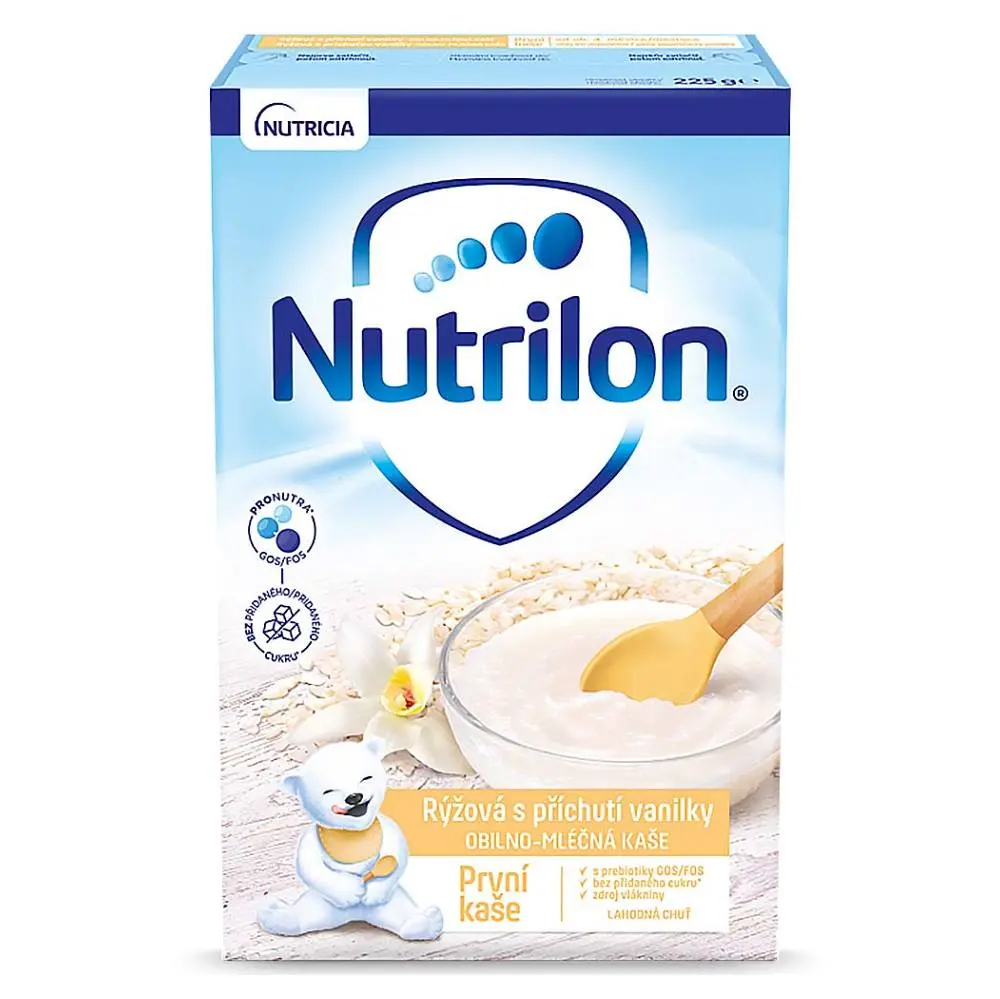 Nutrilon První kaše rýžová s příchutí vanilky 225g