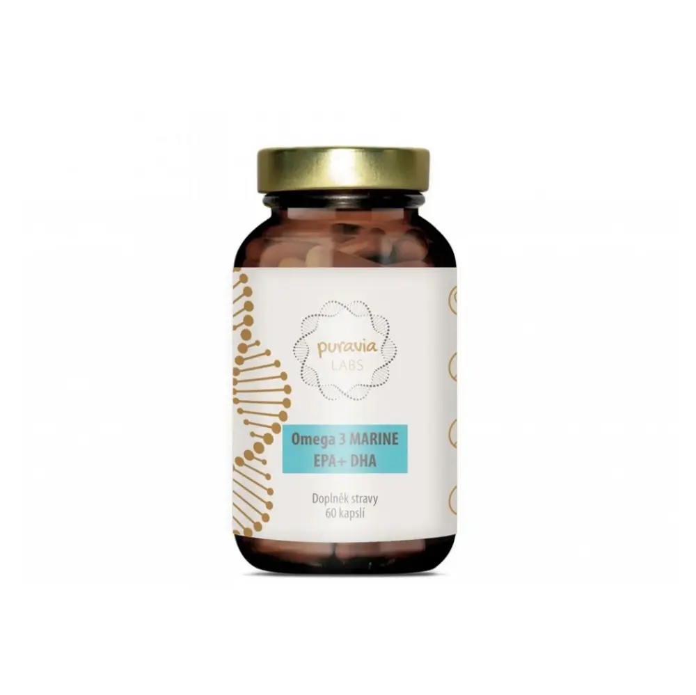Puravia LABS Omega 3 z mořských ryb 60 kapslí