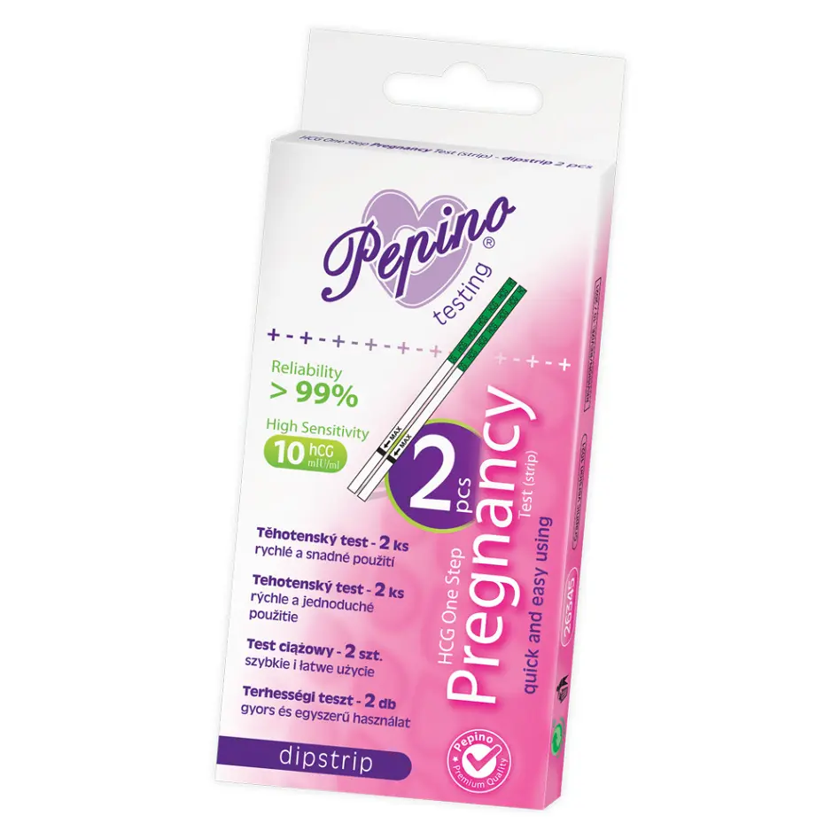 Těhotenský test Pepino DIPSTRIP 2 ks