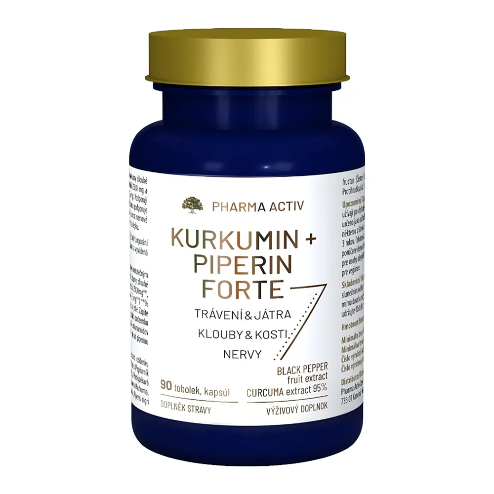 PHARMA ACTIV Kurkumin + Piperin forte 90 tobolek