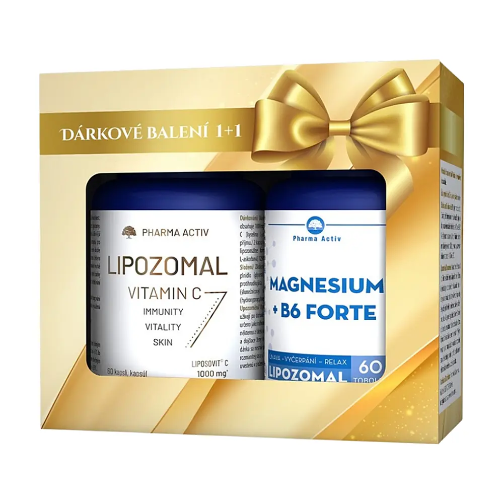 PHARMA ACTIV Magnesium + B6 FORTE 60 tobolek + Vitamín C 1000 mg 60 tobolek