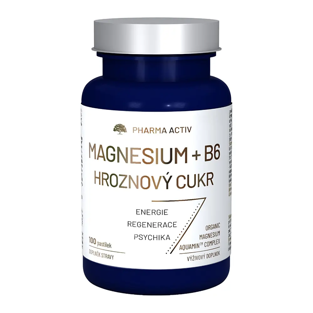 Magnesium + B6 hroznový cukr 100 pastilek