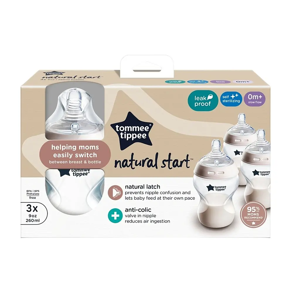 TOMMEE TIPPEE Natural start lahev anti-colic 0m+ 260 ml 3 kusy