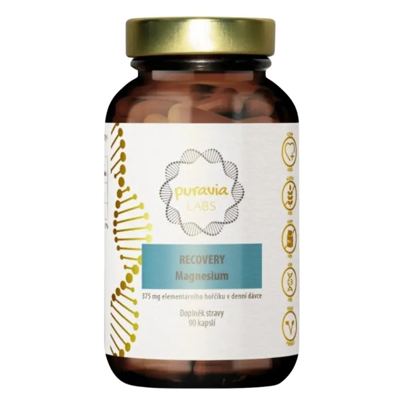 Magnesium Recovery - hořčík bisglycinát, 90 kapslí