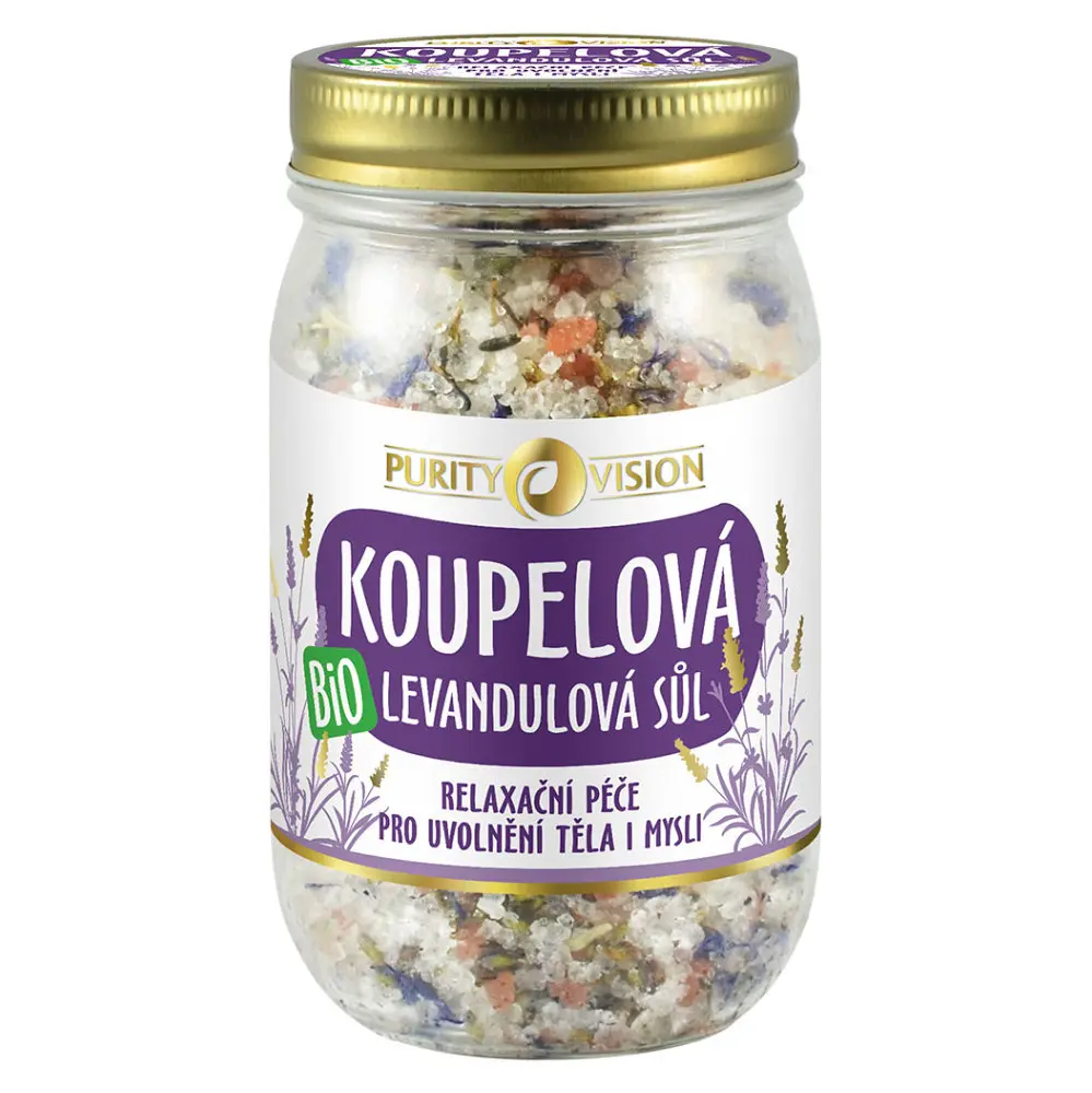 Purity Vision Bio Levandulová koupelová sůl 400 g