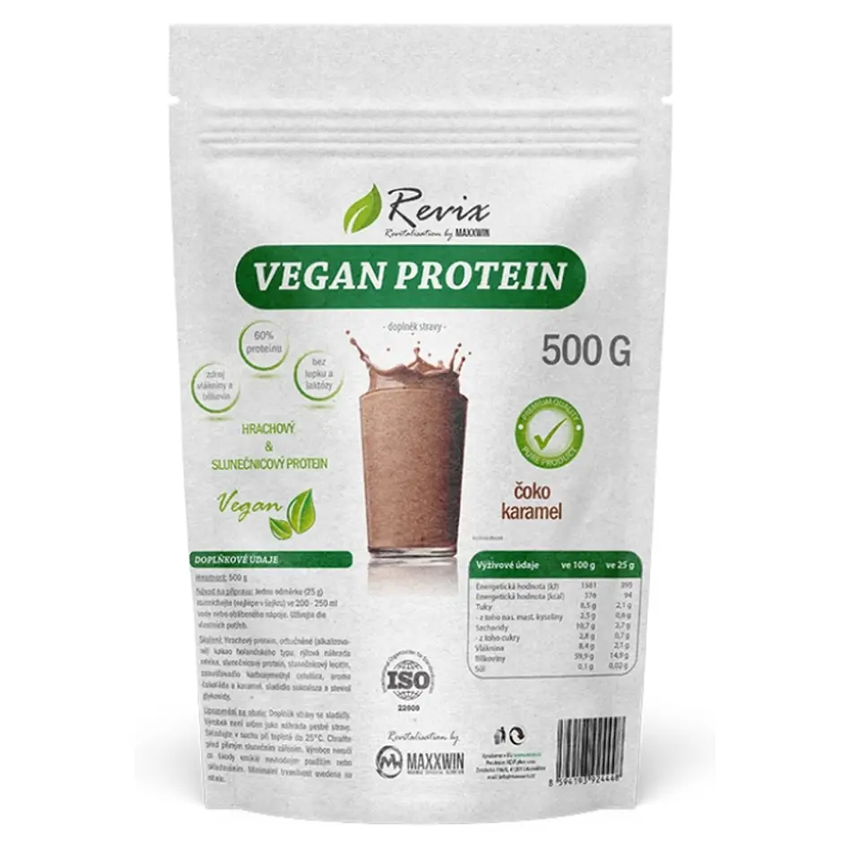 MAXXWIN VEGAN PROTEIN čoko - karamel 500 g