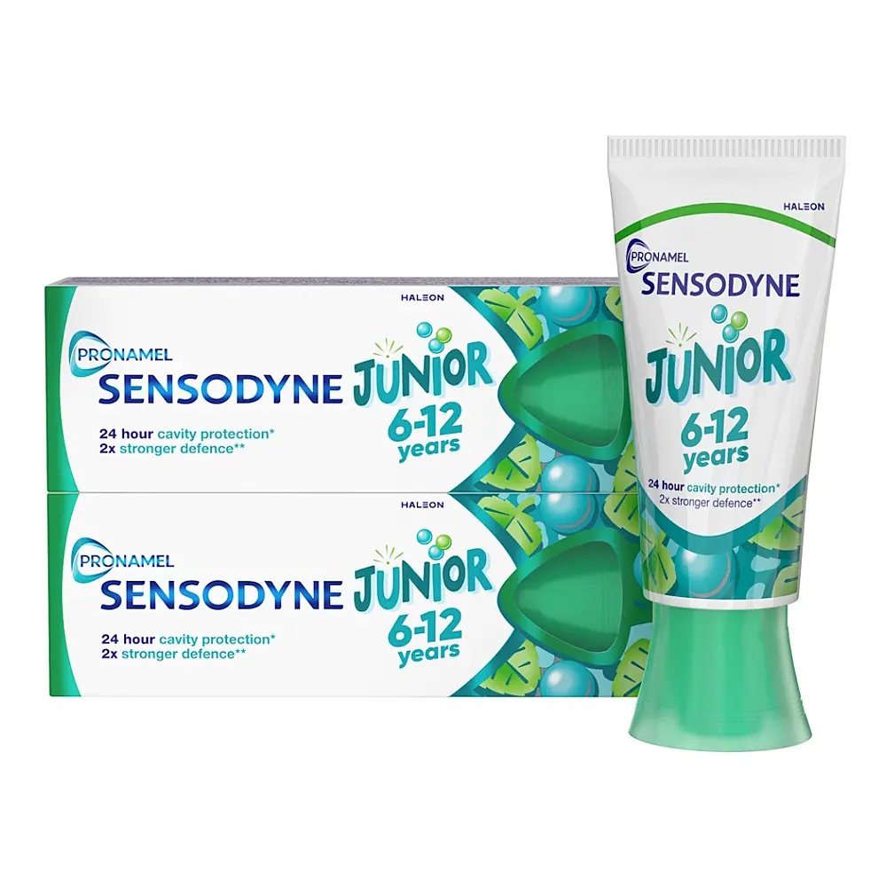SENSODYNE Junior zubní pasta pro děti 6-12 let 2 x 50 ml