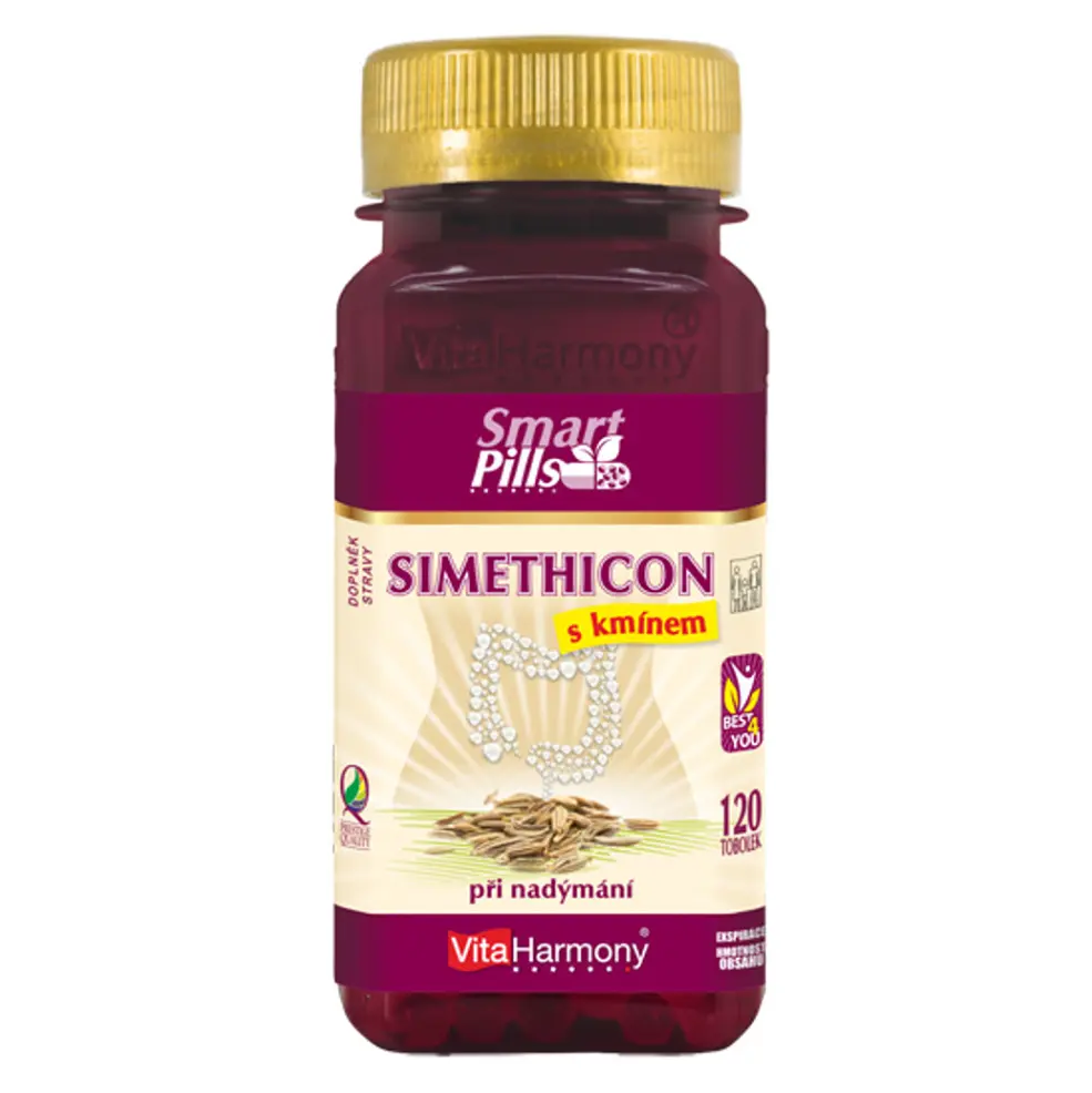 VitaHarmony Simethicon 80 mg s kmínem 120 tobolek