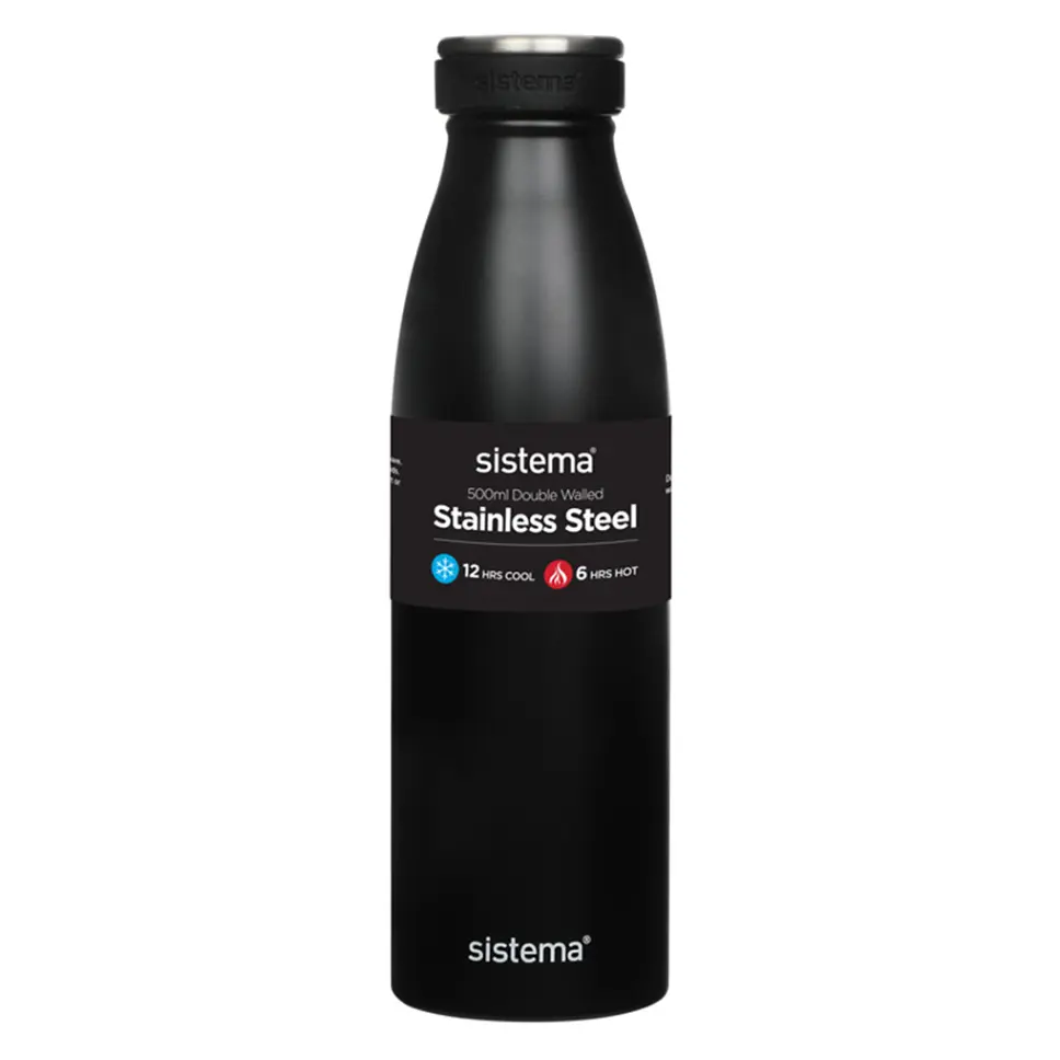 Sistema Nerezová termoska Hydrate Stainless Steel 500 ml, černá