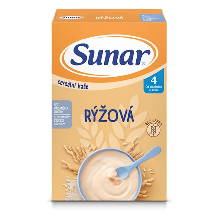 Sunar rýžová cereální kaše 4m+ 210 g